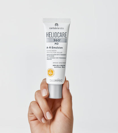 HELIOCARE 360° A-R EMULSION SPF50+ | Saules aizsargājoša emulsija jutīgai ādai, rozācijai - 50ml